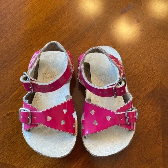 Sun San Saltwater "Sweetheart" Sandals "Hottie Pink" Sz12 - Picture 1 of 3